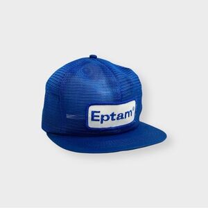 Vtg 80s NOS Eptam Patch Full Mesh Trucker Hat, K Brand Farm Seed Feed Products